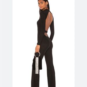 Revolve super down open back jumpsuit